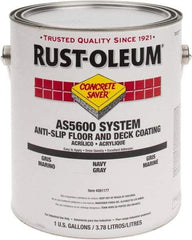 Rust-Oleum - 1 Gal Navy Gray Gloss Finish Antislip Coating - 60 to 70 Sq Ft per Gal, Interior/Exterior - USA Tool & Supply