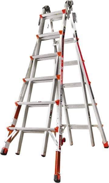 Little Giant Ladder - 22 Steps, 23' High, Type IA Rating, Aluminum Multi-Use Ladder - 300 Lb Load Capacity, 31" Base Width - USA Tool & Supply