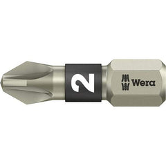 Wera - #1 Pozidriv Screwdriver Bit - 1" OAL - USA Tool & Supply