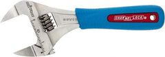 Channellock - 1-5/16" Jaw Capacity, 6" Standard Adjustable Wrench - Chrome Vanadium Steel, Chrome Finish, 7" OAL - USA Tool & Supply