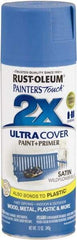 Rust-Oleum - Wildflower Blue, Satin, Enamel Spray Paint - 8 Sq Ft per Can, 12 oz Container, Use on Multipurpose - USA Tool & Supply