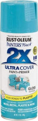 Rust-Oleum - Seaside, Gloss, Enamel Spray Paint - 8 Sq Ft per Can, 12 oz Container, Use on Multipurpose - USA Tool & Supply