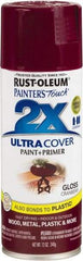 Rust-Oleum - Cranberry, Gloss, Enamel Spray Paint - 8 Sq Ft per Can, 12 oz Container, Use on Multipurpose - USA Tool & Supply