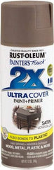 Rust-Oleum - London Gray, Satin, Enamel Spray Paint - 8 Sq Ft per Can, 12 oz Container, Use on Multipurpose - USA Tool & Supply