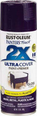 Rust-Oleum - Purple, Gloss, Enamel Spray Paint - 8 Sq Ft per Can, 12 oz Container, Use on Multipurpose - USA Tool & Supply