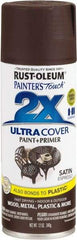 Rust-Oleum - Espresso, Satin, Enamel Spray Paint - 8 Sq Ft per Can, 12 oz Container, Use on Multipurpose - USA Tool & Supply