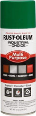 Rust-Oleum - Emerald Green, Gloss, Enamel Spray Paint - 15 to 25 Sq Ft per Can, 12 oz Container, Use on Multipurpose - USA Tool & Supply