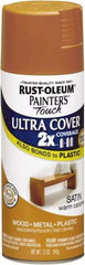 Rust-Oleum - Warm Caramel, Satin, Enamel Spray Paint - 8 Sq Ft per Can, 12 oz Container, Use on Multipurpose - USA Tool & Supply