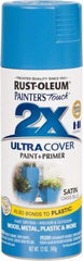 Rust-Oleum - Oasis Blue, Satin, Enamel Spray Paint - 8 Sq Ft per Can, 12 oz Container, Use on Multipurpose - USA Tool & Supply