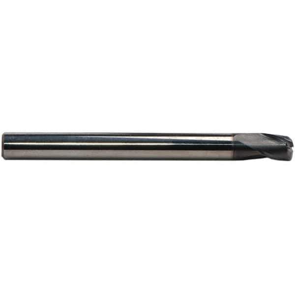 Emuge - 6mm Small End Diam, 6mm LOC, Solid Carbide 3 Flute Tapered Corner Radius End Mill - AlCr Finish, 62mm OAL, 8mm Shank Diam, Spiral Flute, 30° Helix - USA Tool & Supply