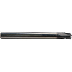 Emuge - 6mm Small End Diam, 6mm LOC, Solid Carbide 3 Flute Tapered Corner Radius End Mill - AlCr Finish, 62mm OAL, 8mm Shank Diam, Spiral Flute, 30° Helix - USA Tool & Supply