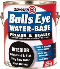 Rust-Oleum - 1 Gal White Water-Based Acrylic Enamel Primer - 1000 Sq Ft Coverage, <100 gL Content, Quick Drying, Interior/Exterior - USA Tool & Supply