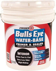 Rust-Oleum - 5 Gal White Water-Based Acrylic Enamel Primer - 1000 Sq Ft Coverage, <100 gL Content, Quick Drying, Interior/Exterior - USA Tool & Supply