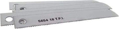 Disston - 4" Long x 1/2" Thick, Bi-Metal Reciprocating Saw Blade - Straight Profile, 18 TPI, Toothed Edge, Universal Shank - USA Tool & Supply