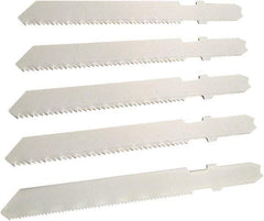 Disston - 5 Piece, 3" to 3" Long, 10-14 to 24 Teeth per Inch, Bi-Metal Jig Saw Blade Set - Toothed Edge, U-Shank - USA Tool & Supply