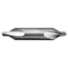 ‎#00 × 1-1/4″ OAL 60 Degree HSS Plain Center Drill Bright - Exact Industrial Supply