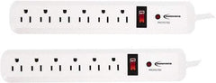 innovera - 6 Outlets, 120 Volts, 15 Amps, 4' Cord, Surge Power Outlet Strip - Floor Mount, 5-15R NEMA Configuration - USA Tool & Supply