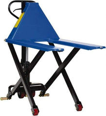 Vestil - 3,000 Lb Capacity, 31-1/2" Lift Portable Tote Lifter - 3-1/2" Min Lift Height, 43" Fork Length x 6-1/2" Fork Width, 27" Overall Width - USA Tool & Supply