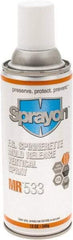 Sprayon - 12 Ounce Aerosol Can, Clear, General Purpose Mold Release - Food Grade, Silicone Composition - USA Tool & Supply