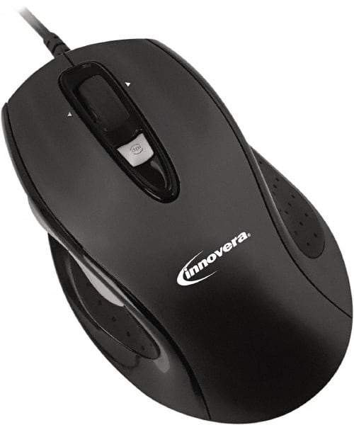 innovera - Black Mouse - Use with Mac OS X 10.4-10.7, Windows 98SE, Windows 2000, Windows XP, Windows Vista, 7 - USA Tool & Supply