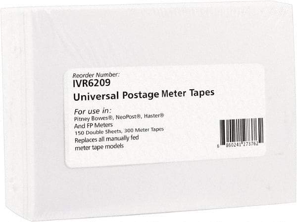 innovera - 5-1/4" Long, White Postage Label - For Pitney Bowes DM100i, DM200L, E700, E707, K700, Mailstation, P700 - USA Tool & Supply