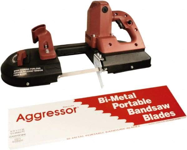 Disston - 3' 8-7/8" Long x 0.02" Thick, 10 Teeth per Inch, Portable Band Saw Blade - Bi-Metal Blade, High Speed Steel Teeth, Toothed Edge - USA Tool & Supply