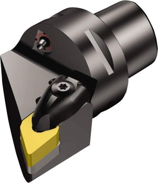 Sandvik Coromant - Left Hand Cut, Size C3, DNMG 11 04 08 & DNMG 332 Insert Compatiblity, External Modular Turning & Profiling Cutting Unit Head - 22mm Ctr to Cutting Edge, 45mm Head Length, Through Coolant, Series T-Max P - USA Tool & Supply
