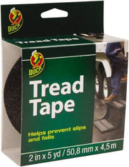 Duck - Black Solid Color Anti-Slip Vinyl Tape - 2" Wide x 15' Long, General Traffic - USA Tool & Supply