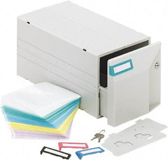 innovera - 150 Compartment, 6-3/4 Inch Wide x 12-3/4 Inch Deep x 6-15/16 Inch High, CD/DVD Storage Box - Plastic, Light Gray - USA Tool & Supply