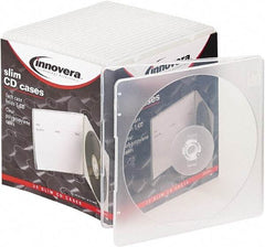 innovera - 1 Compartment, 5 Inch Wide x 3/16 Inch Deep x 5-5/8 Inch High, CD Case - Polypropylene, Clear - USA Tool & Supply