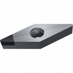 Walter - VCGW1604 FS Grade WDN10 Polycrystalline Diamond (PCD) Turning Insert - 35° Parallelogram, 3/8" Inscr Circle, 3/16" Thick, 1/32" Corner Radius - USA Tool & Supply
