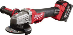 Milwaukee Tool - 4-1/2" Wheel Diam, 8,500 RPM, Cordless Angle & Disc Grinder - 18 Volts - USA Tool & Supply