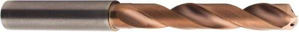Niagara Cutter - 17/32" 140° Spiral Flute Solid Carbide Screw Machine Drill Bit - AlCrN Finish, Right Hand Cut, 60mm Flute Length, 107mm OAL, Straight Shank - USA Tool & Supply