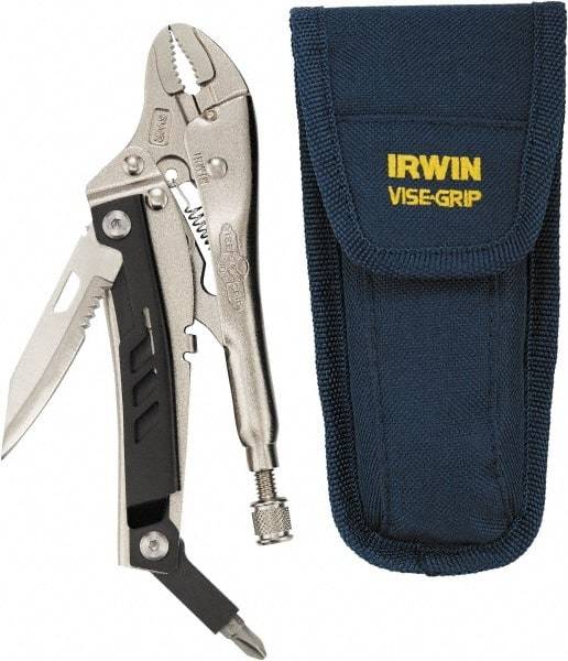 Irwin - 5-1/2" OAL Curved Jaw Locking Pliers - 1-1/4" Jaw Opening - USA Tool & Supply