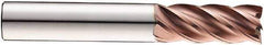 SGS - 1" Diam, Variable Pitch, 1-1/8" LOC, 5 Flute Solid Carbide Roughing Square End Mill - Ti-NAMITE-M Finish, 4" OAL, 1" Shank Diam, Single End, 37° Helix - USA Tool & Supply