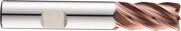 SGS - 1" Diam, Variable Pitch, 1-1/2" LOC, 5 Flute Solid Carbide Roughing Square End Mill - Ti-NAMITE-M Finish, 4" OAL, 1" Shank Diam, Single End, 37° Helix - USA Tool & Supply