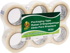 Duck - 1-7/8" x 110 Yd Clear Acrylic Adhesive Packaging Tape - Polypropylene Film Backing, 1.9 mil Thick, 25 Lb Tensile Strength, Series DUC - USA Tool & Supply