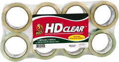 Duck - 1-7/8" x 55 Yd Clear Acrylic Adhesive Packaging Tape - Polyethylene Film Backing, 2.6 mil Thick, 31 Lb Tensile Strength, Series DUC - USA Tool & Supply