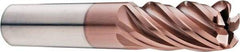SGS - 20mm Diam, Variable Pitch, 43mm LOC, 5 Flute Solid Carbide 0.0984" Corner Radius Roughing End Mill - Ti-NAMITE-M Finish, 104mm OAL, 20mm Shank Diam, Single End, 37° Helix - USA Tool & Supply
