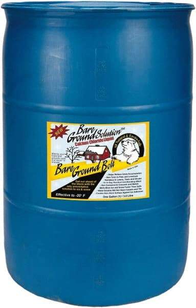 Bare Ground Solutions - 55 Gal Drum Calcium Chloride Liquid - Effective to -20°F - USA Tool & Supply