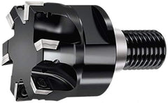 Walter - 24.99mm Cut Diam, 6.5mm Max Depth of Cut, 35mm OAL, Indexable Square Shoulder End Mill - SD..09T3.. Inserts, T22 Modular Connection, 90° Lead Angle, Through Coolant, Series M4132 - USA Tool & Supply