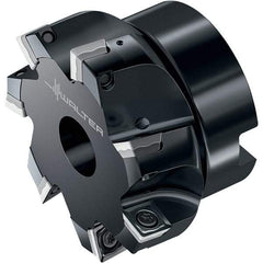 Walter - 8 Inserts, 80.01mm Cut Diam, 27mm Arbor Diam, 8.41mm Max Depth of Cut, Indexable Square-Shoulder Face Mill - 90° Lead Angle, 50.01mm High, SD.W09T3.. Insert Compatibility, Through Coolant, Series M4132 - USA Tool & Supply