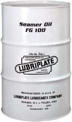 Lubriplate - 55 Gal Drum Mineral Seamer Oil - SAE 30, ISO 100, 109 cSt at 40°C & 12 cSt at 100°C, Food Grade - USA Tool & Supply