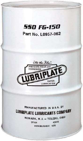 Lubriplate - 55 Gal Drum, Synthetic Seamer Oil - SAE 50, ISO 150, 151.1 cSt at 40°C, 20.25 cSt at 100°C, Food Grade - USA Tool & Supply