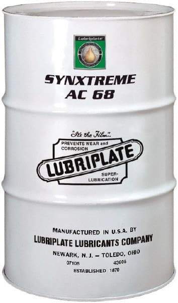 Lubriplate - 55 Gal Drum, ISO 68, SAE 20, Air Compressor Oil - 30°F to 430°, 66 Viscosity (cSt) at 40°C, 9 Viscosity (cSt) at 100°C - USA Tool & Supply