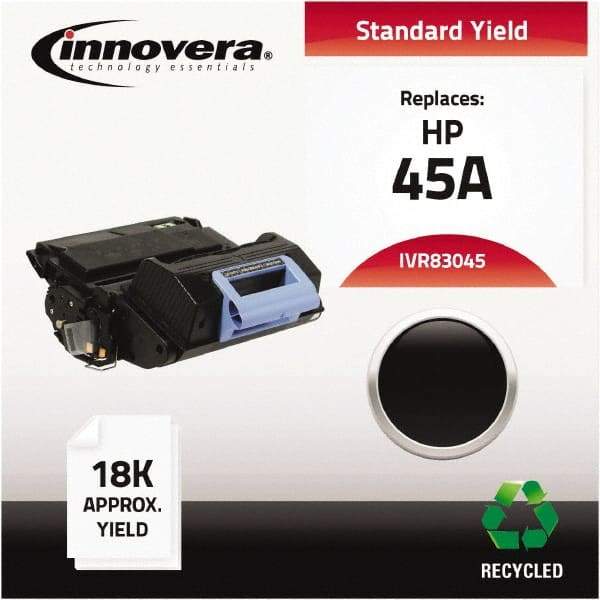 innovera - Black Toner Cartridge - Use with HP LaserJet 4345 MFP, 4345X MFP, 4345XM MFP, 4345XS MFP, M4345 MFP, M4345X, M4345XM, M4345XS - USA Tool & Supply