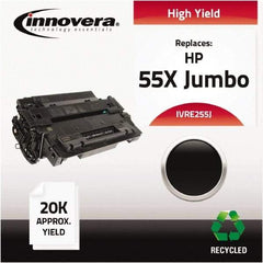 innovera - Black Toner Cartridge - Use with HP LaserJet P3010, P3015, P3015D, P3015DN, P3015X, P3016 - USA Tool & Supply