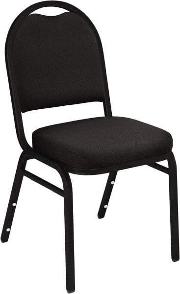 NPS - Fabric Black Stacking Chair - Black Frame, 18" Wide x 20" Deep x 34" High - USA Tool & Supply