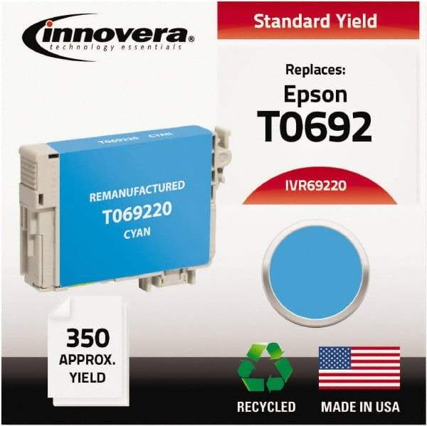 innovera - Cyan Inkjet Printer Cartridge - Use with Epson Stylus C120, CX5000, CX6000, CX7000F, CX7400, CX7450, CX8400, CX9400, NX100, NX200, NX300, NX400, WorkForce 30, 40 - USA Tool & Supply