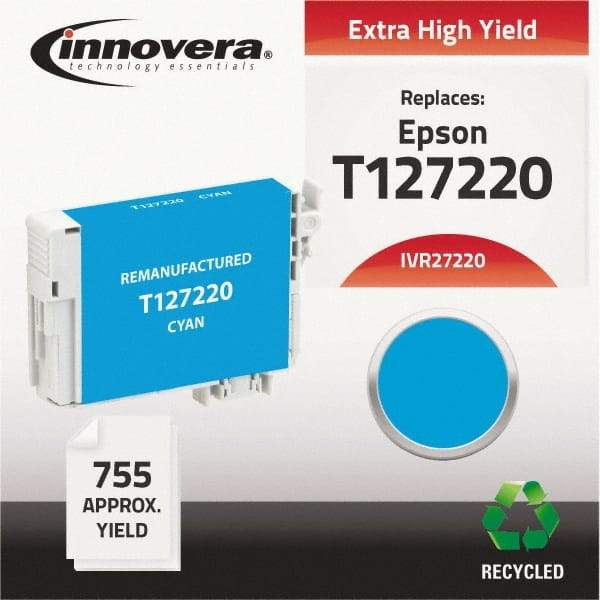 innovera - Cyan Inkjet Printer Cartridge - Use with Epson Stylus NX330, NX430, Workforce 60, 435, 520, 545, 630, 633, 635, 645, 840, 845, 7010, 7510 - USA Tool & Supply